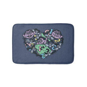 Sesame Sesame   Count von Count Doodle Heart Bath Mat