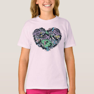 Sesame Sesame   Count von Count Doodle Heart T-Shirt
