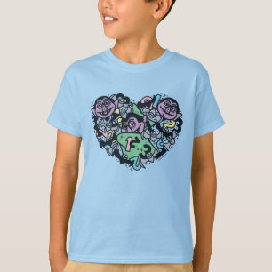 Sesame Sesame Count von Count Doodle Heart T-Shirt