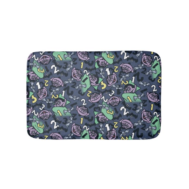 Sesame Sesame | Count von Count Doodle Pattern Bath Mat (Front)