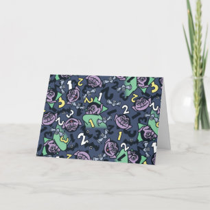 Sesame Sesame Count von Count Doodle Pattern Holiday Card