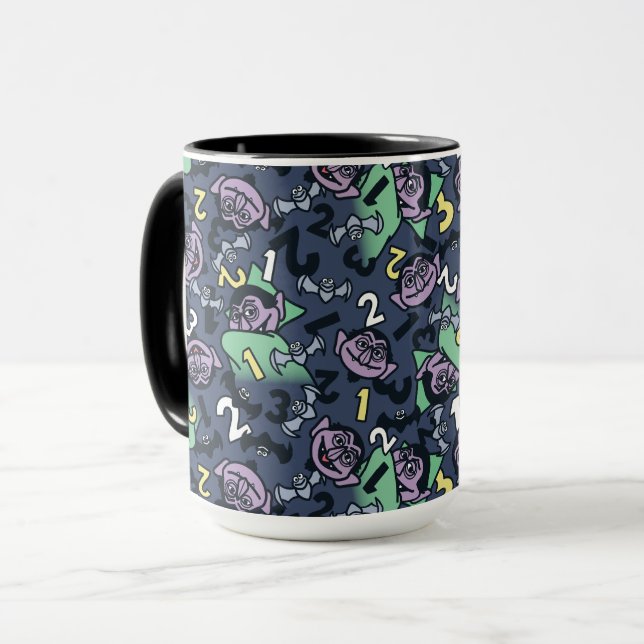Sesame Sesame | Count von Count Doodle Pattern Mug (Front Left)