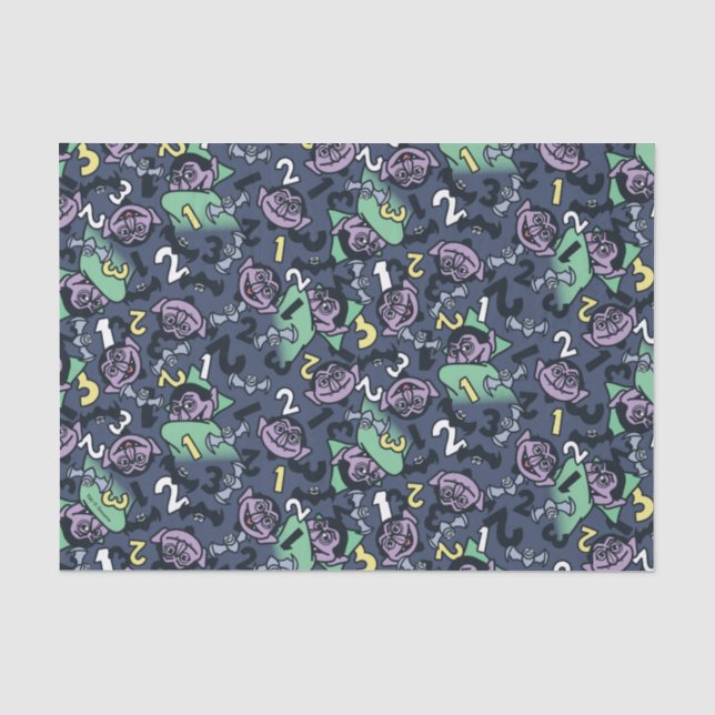 Sesame Sesame | Count von Count Doodle Pattern Tissue Paper (Front)