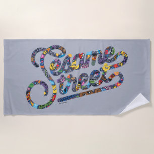Sesame Sesame   Doodle Logo Beach Towel