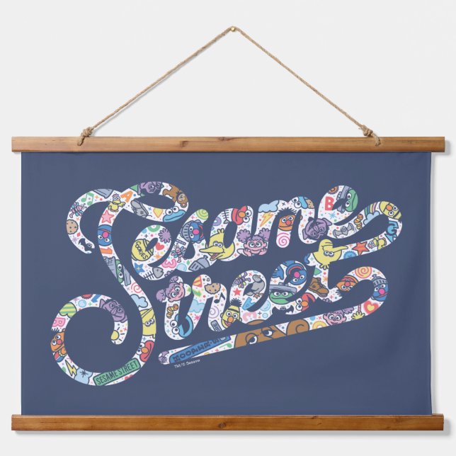 Sesame Sesame | Doodle Logo Hanging Tapestry (Front)