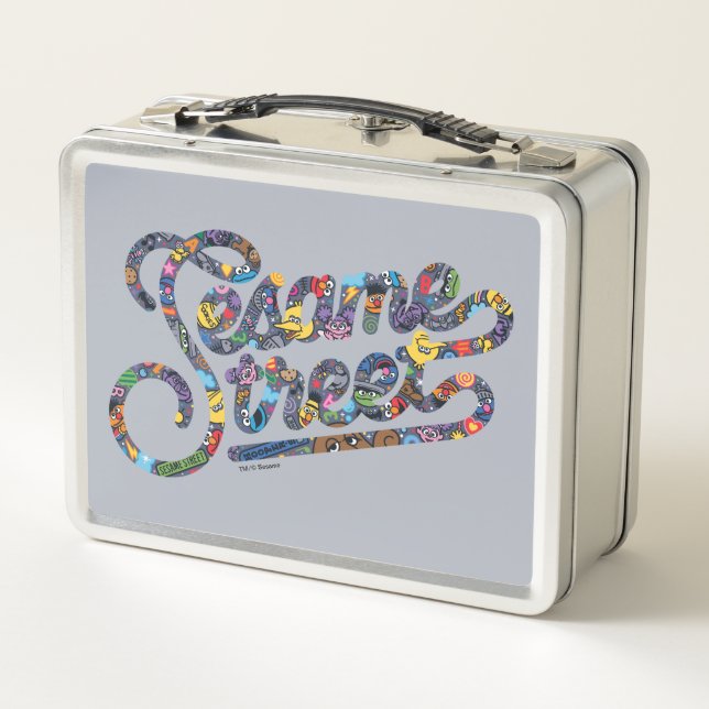 Sesame Sesame | Doodle Logo Metal Lunch Box (Back)