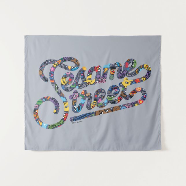 Sesame Sesame | Doodle Logo Tapestry (Front (Horizontal))