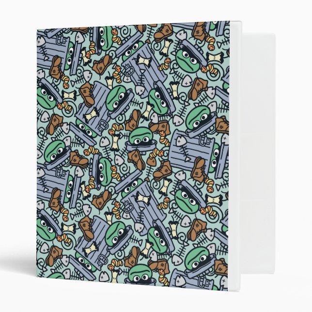 Sesame Sesame | Oscar the Grouch Pattern Binder (Front/Inside)