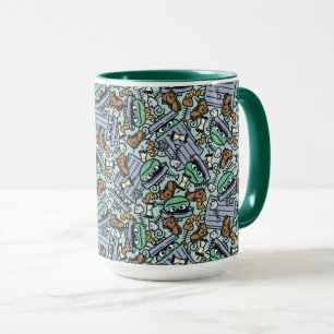 Sesame Sesame   Oscar the Grouch Pattern Mug