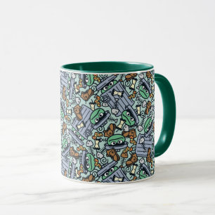 Sesame Sesame   Oscar the Grouch Pattern Mug