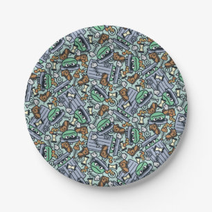 Sesame Sesame   Oscar the Grouch Pattern Paper Plate