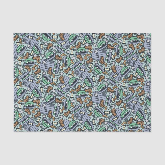 Sesame Sesame | Oscar the Grouch Pattern Tissue Paper (Front)