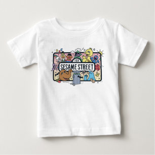 Sesame Sesame   Sesame Pals Doodle Sign Baby T-Shirt