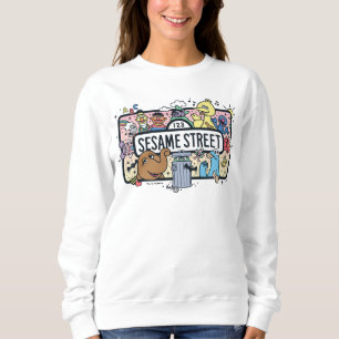 Sesame Sesame Sesame Pals Doodle Sign Sweatshirt