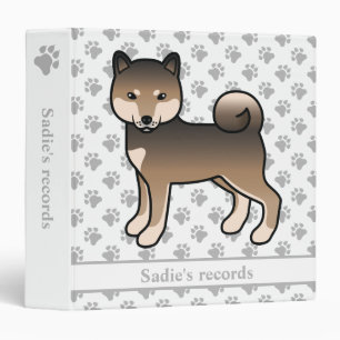 Sesame Shiba Inu Dog & Pet Records Text Binder