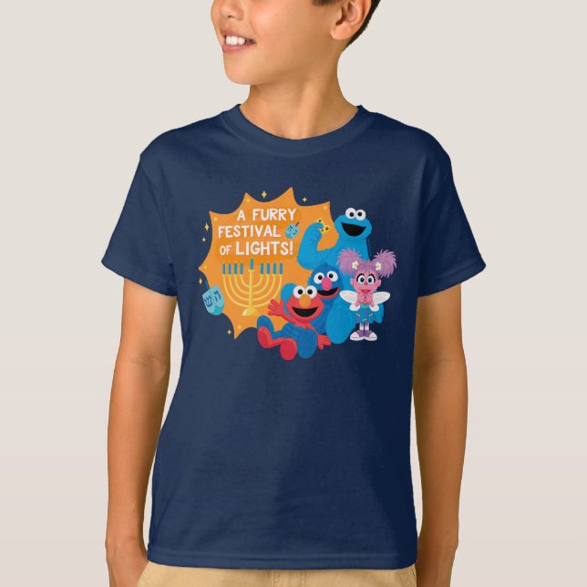 Sesame Street | A Furry Festival of Lights! T-Shirt (Front)