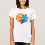 Sesame Street | A Furry Festival of Lights! T-Shirt<br><div class="desc">Celebrate Hanukkah with your favourite Sesame Street friends in this delightful “A Furry Festival of Lights!” design! Featuring Cookie Monster, Elmo, Grover, and Abby Cadabby, this festive illustration captures the joy and warmth of the holiday season. Surrounded by a glowing menorah, playful dreidels, and cheerful smiles, this design is perfect...</div>