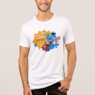 Sesame Street A Furry Festival of Lights! Tri-Blend Shirt