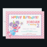Sesame Street Abby Polka Dot Birthday Invitation<br><div class="desc">Invite friends and family to a magical celebration with this vibrant birthday invitation featuring Abby Cadabby! The design highlights Abby’s cheerful smile, colourful pigtails, and whimsical fairy wings, set against a bright and playful background with festive confetti accents. Perfect for kids’ birthday parties, this fully customizable invitation brings the enchanting...</div>
