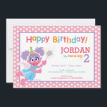 Sesame Street Abby Polka Dot Birthday Invitation<br><div class="desc">Invite friends and family to a magical celebration with this vibrant birthday invitation featuring Abby Cadabby! The design highlights Abby’s cheerful smile, colourful pigtails, and whimsical fairy wings, set against a bright and playful background with festive confetti accents. Perfect for kids’ birthday parties, this fully customizable invitation brings the enchanting...</div>