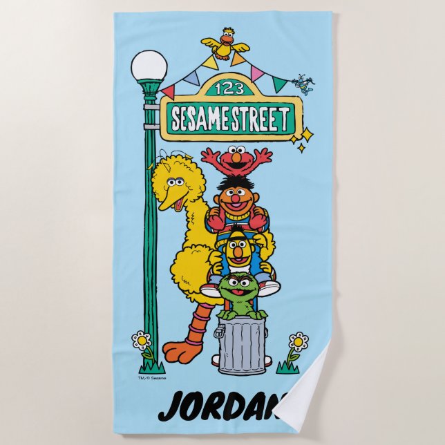 Sesame Street | Add Your Name Beach Towel (Front)