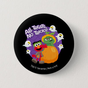 Sesame Street   All Tricks No Treats! 2 Inch Round Button