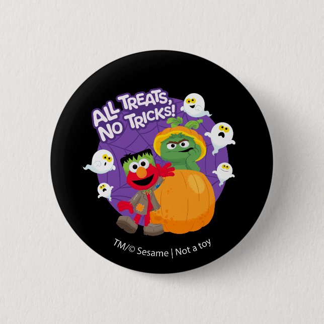 Sesame Street | All Tricks No Treats! 2 Inch Round Button (Front)