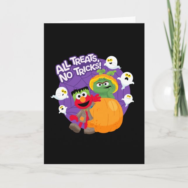 Sesame Street | All Tricks No Treats! Holiday Card (Front)