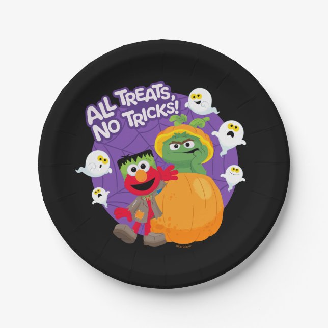 Sesame Street | All Tricks No Treats! Paper Plate (Front)