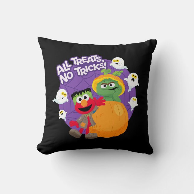 Sesame Street | All Tricks No Treats! Throw Pillow (Front)