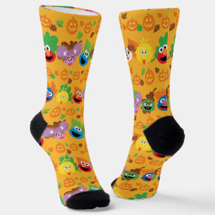 Sesame Street Autumn Leaves Pattern Socks