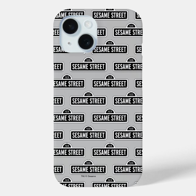 Sesame Street | B&W Logo Case-Mate iPhone Case (Back)