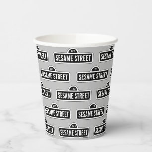Sesame Street   B&W Logo Paper Cups