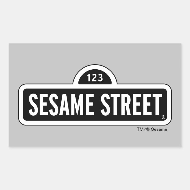 Sesame Street | B&W Logo Sticker (Front)