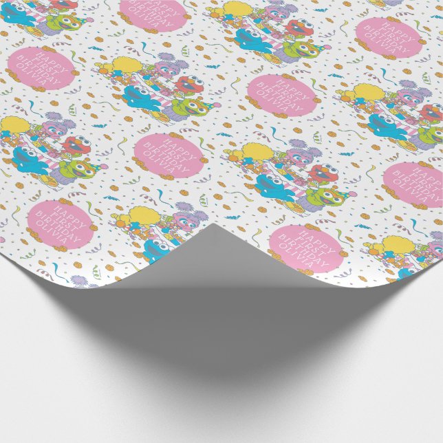 Sesame Street | Baby's First Birthday Wrapping Paper (Corner)