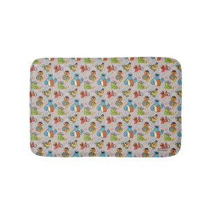Sesame Street Band Grey Pattern Bath Mat
