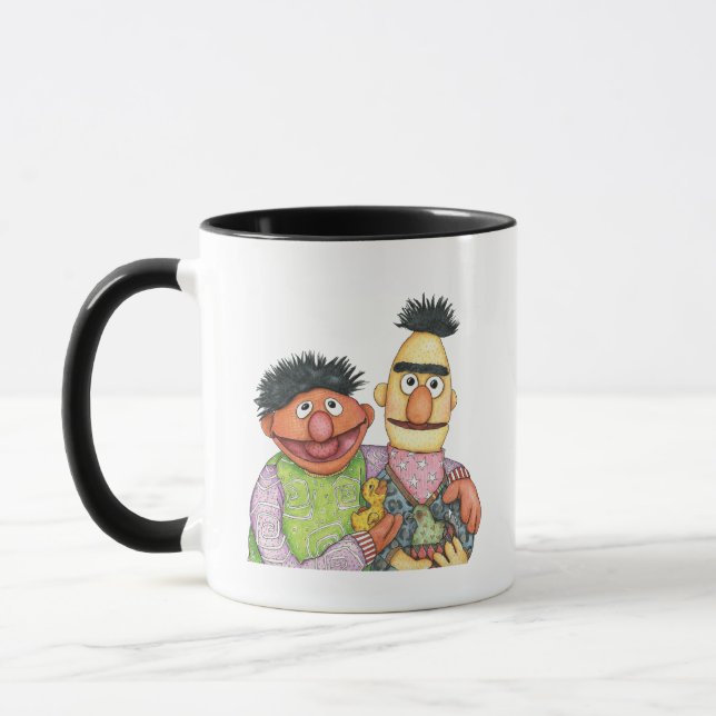 Sesame Street Bert and Ernie Watercolor Mug (Left)