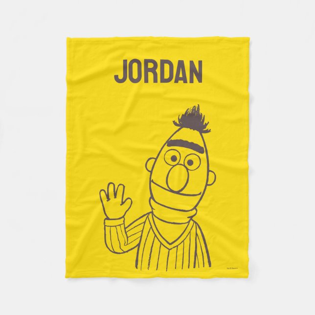 Sesame Street | Bert Bright | Add Your Name Fleece Blanket (Front)