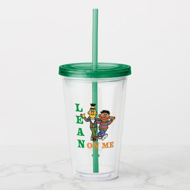 Sesame Street | Bert & Ernie Lean on Me Acrylic Tumbler (Front)