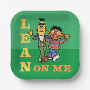 Sesame Street   Bert & Ernie Lean on Me Paper Plate