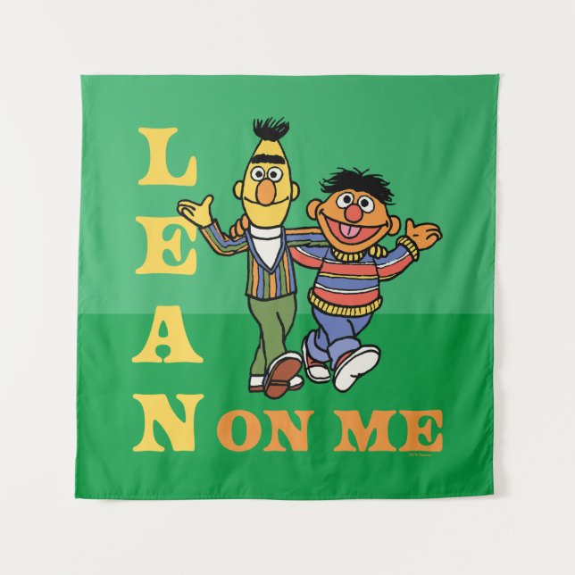 Sesame Street | Bert & Ernie Lean on Me Tapestry (Front)