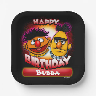 Sesame Street Bert & Ernie Themed Birthday Paper Plate