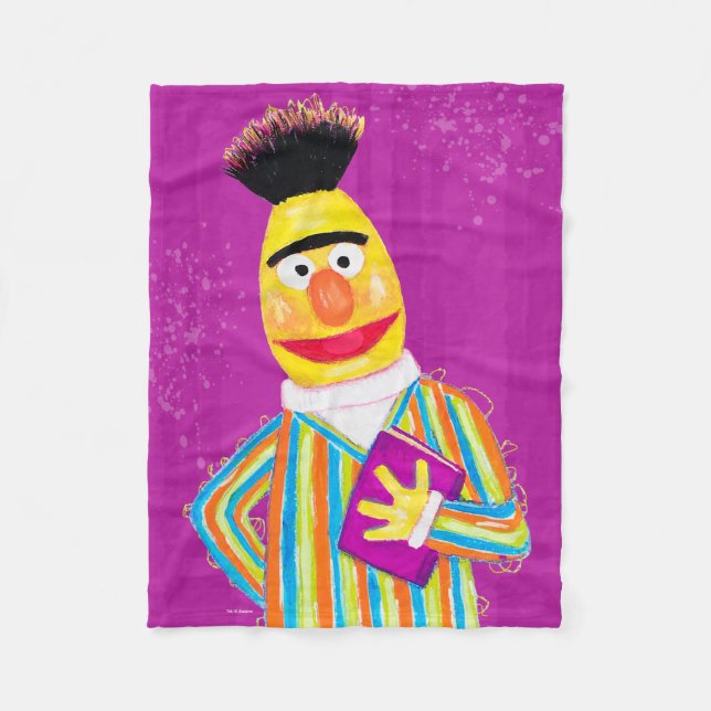 Sesame Street | Bert Holding Book Fleece Blanket (Front)