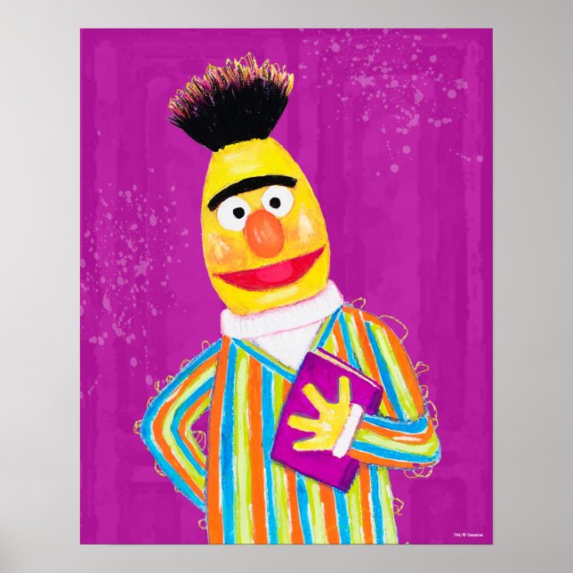 Sesame Street | Bert Holding Book Poster (Front)