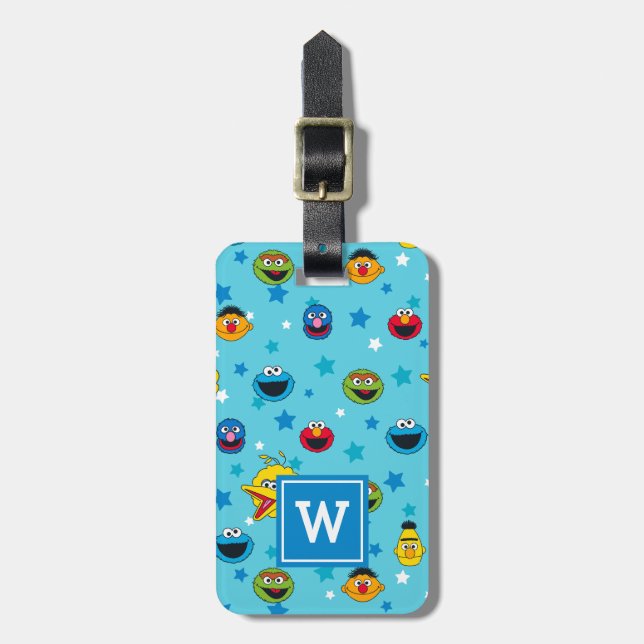 Sesame Street | Best Friends Star Pattern Luggage Tag (Front Vertical)