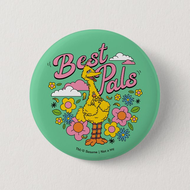 Sesame Street | Best Yellow Bird Pals 2 Inch Round Button (Front)
