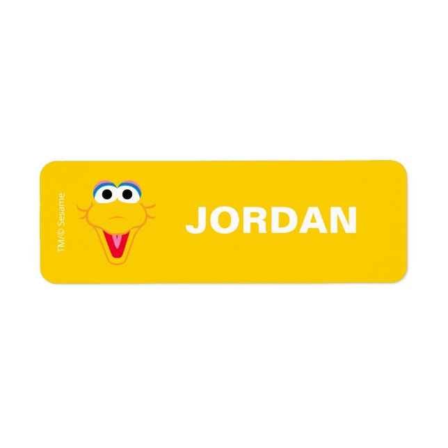 Sesame Street Big Bird - Back to School Labels (Front)