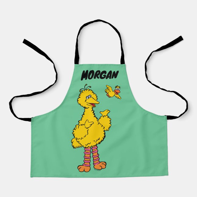 Sesame Street | Big Bird & Little Bird | Add Name Apron (Front)