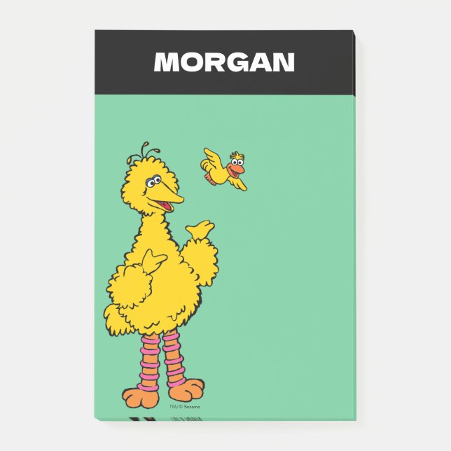 Sesame Street | Big Bird & Little Bird | Add Name Post-it Notes (Front)