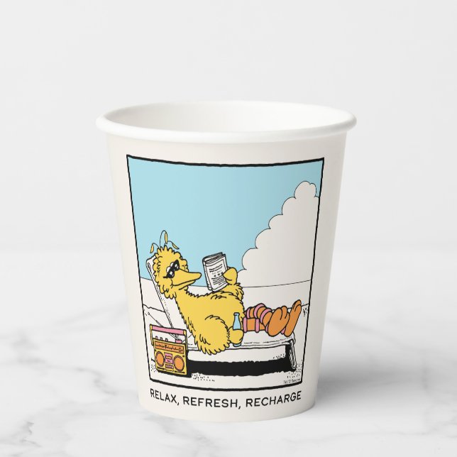 Sesame Street | Big Bird Relax Refresh Recharge Paper Cups (Front)